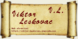 Viktor Leskovac vizit kartica